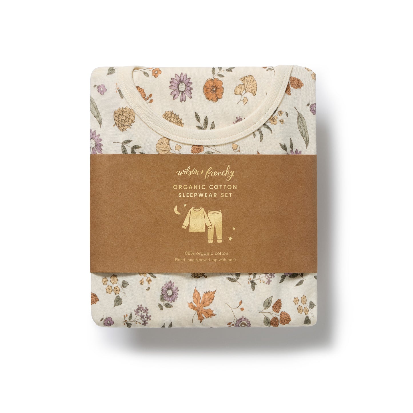 Wilson & Frenchy Organic Long Sleeved Pyjamas - Maple Glow