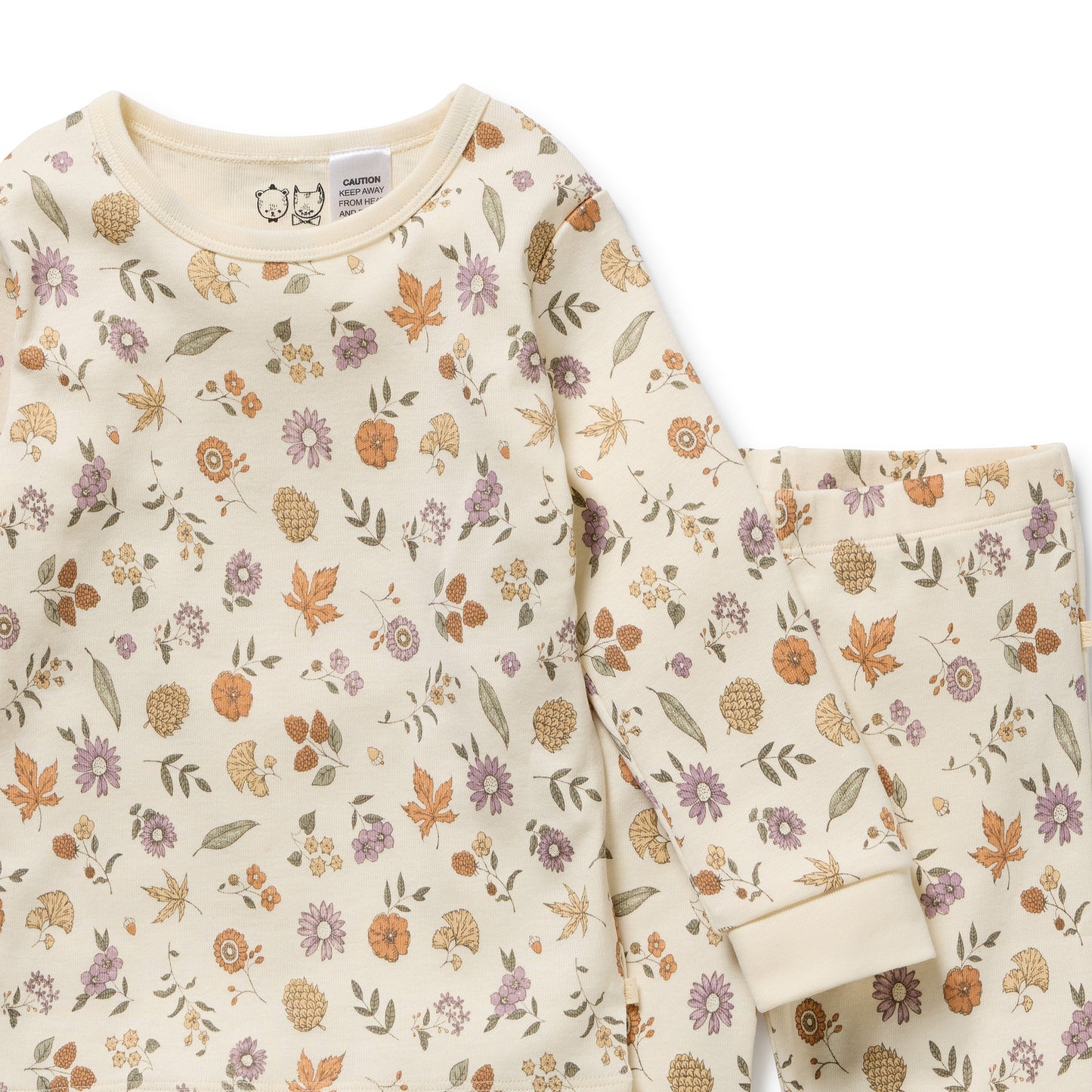 Wilson & Frenchy Organic Long Sleeved Pyjamas - Maple Glow