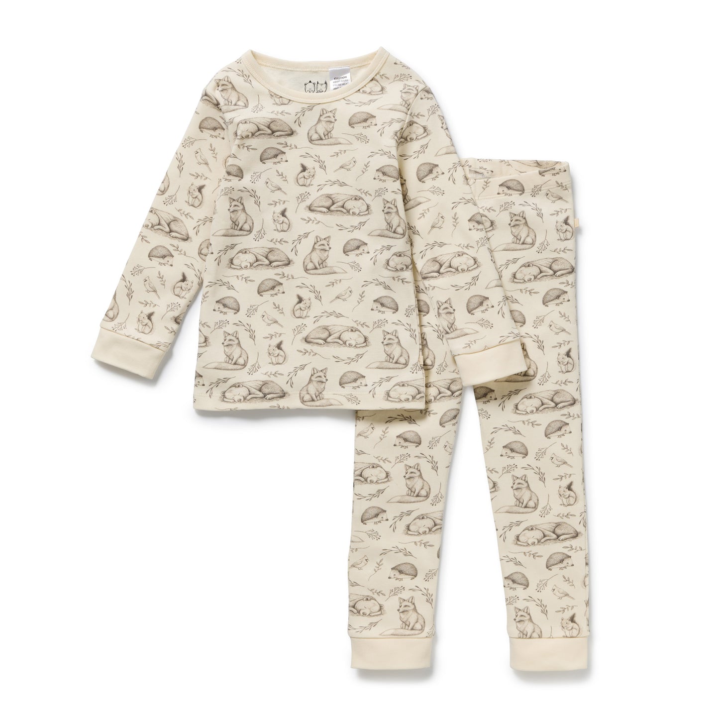 Wilson & Frenchy Organic Long Sleeved Pyjamas - Foxglove Forest