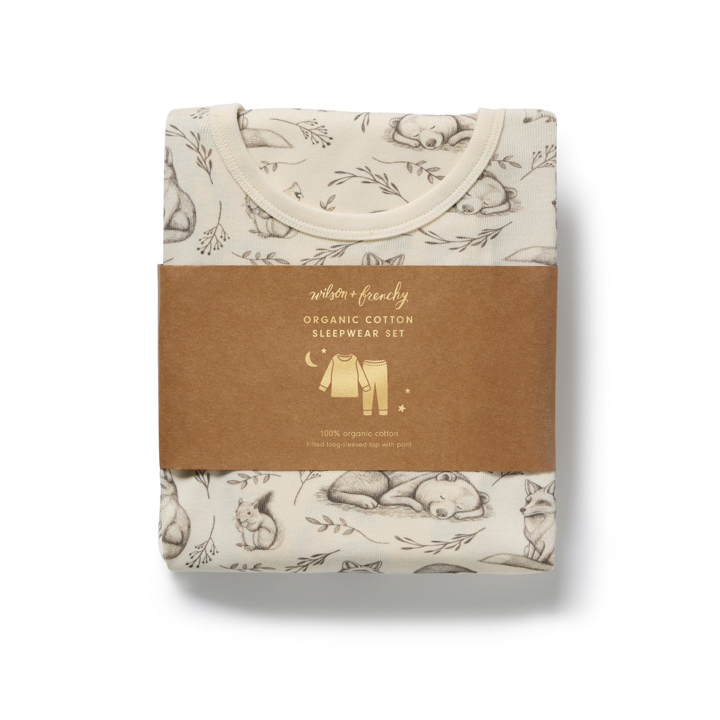 Wilson & Frenchy Organic Long Sleeved Pyjamas - Foxglove Forest