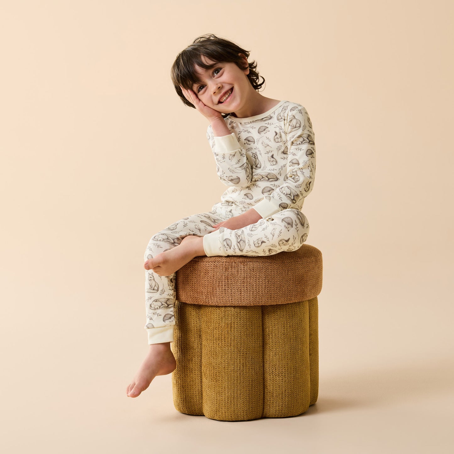 Wilson & Frenchy Organic Long Sleeved Pyjamas - Foxglove Forest