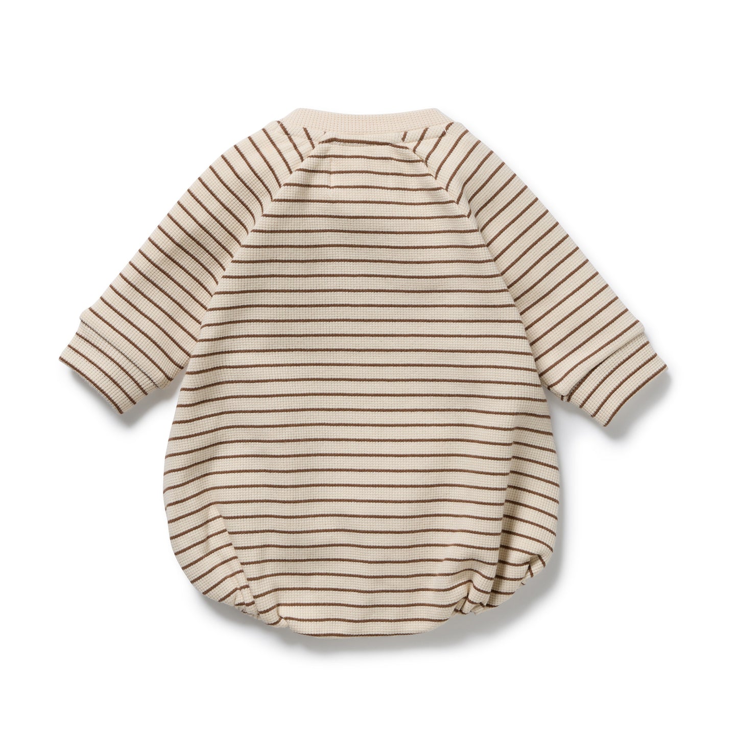 Wilson & Frenchy Organic Waffle Bodysuit - Nutmeg Stripe