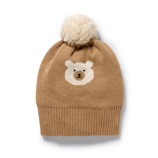 Wilson & Frenchy Beary Cute Organic Knitted Jacquard Hat