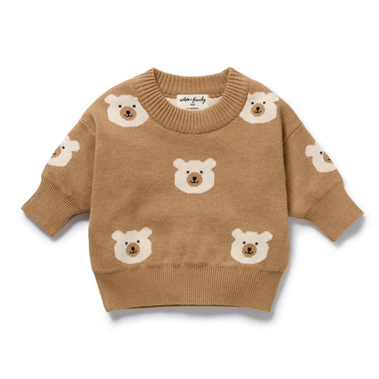 Wilson & Frenchy Beary Cute Organic Knitted Jacquard Jumper