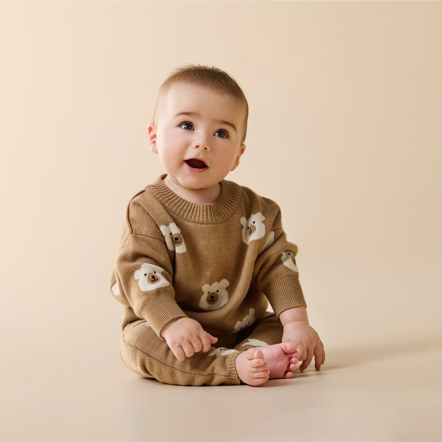 Wilson & Frenchy Beary Cute Organic Knitted Jacquard Jumper