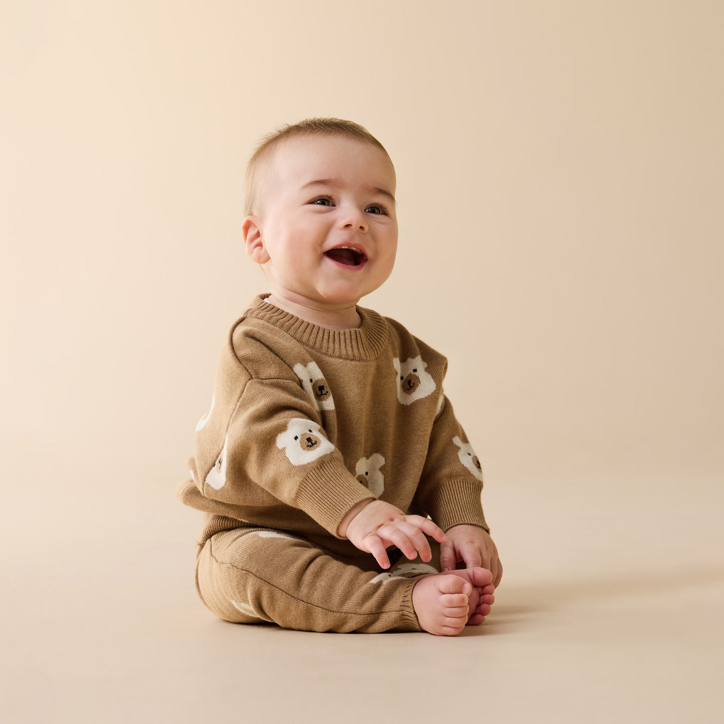 Wilson & Frenchy Beary Cute Organic Knitted Jacquard Jumper