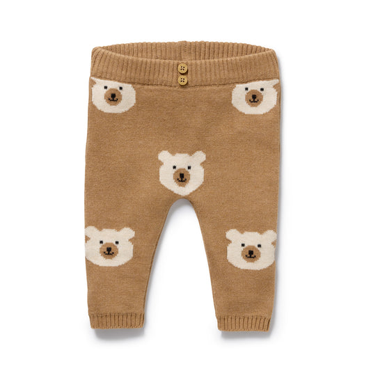 Wilson & Frenchy Beary Cute Organic Knitted Jacquard Legging