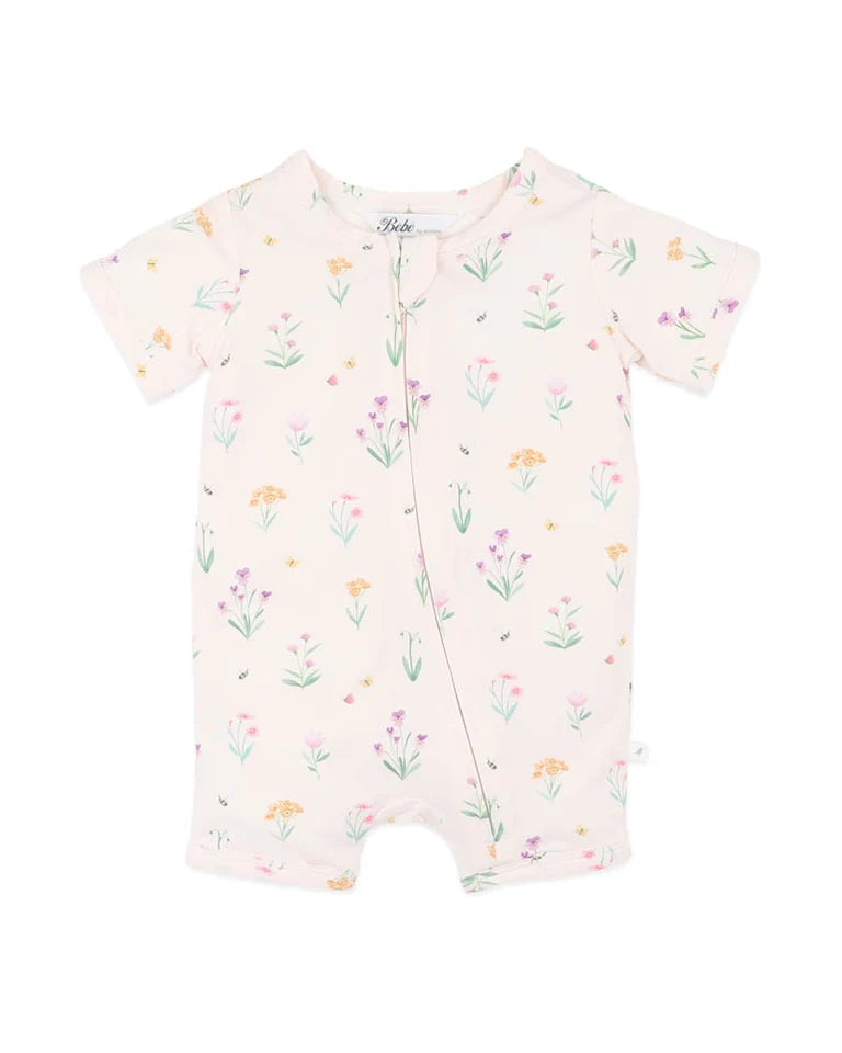 Bebe Eliza Print Eco Cosy Short Sleeve Zipsuit