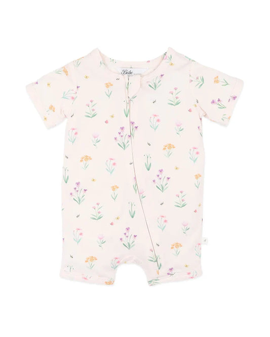 Bebe Eliza Print Eco Cosy Short Sleeve Zipsuit