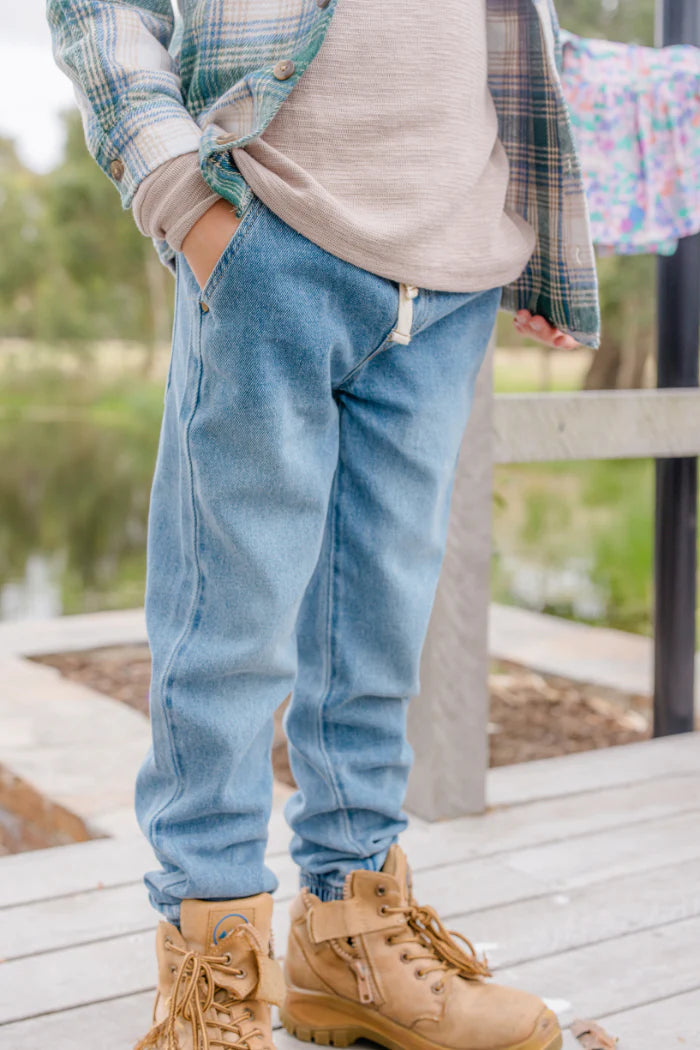 Milky Light Wash Denim Jean