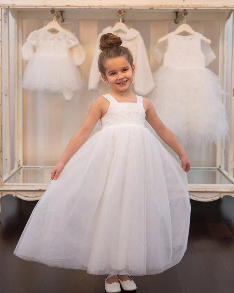 Bebe - Embroidered Bodice Tulle Dress