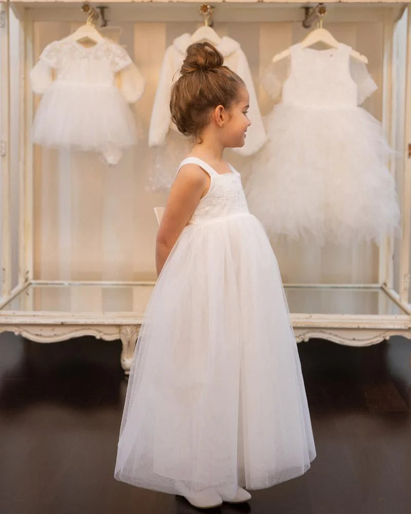 Bebe - Embroidered Bodice Tulle Dress