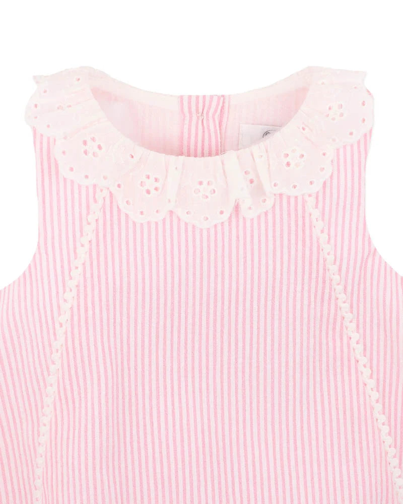 Bebe Willa Stripe Lace Collar Bodysuit