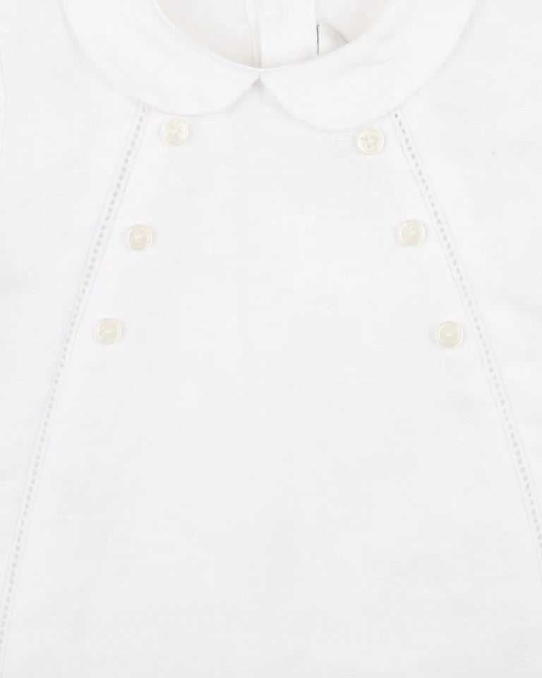 Bebe Linen Short Dressy Romper