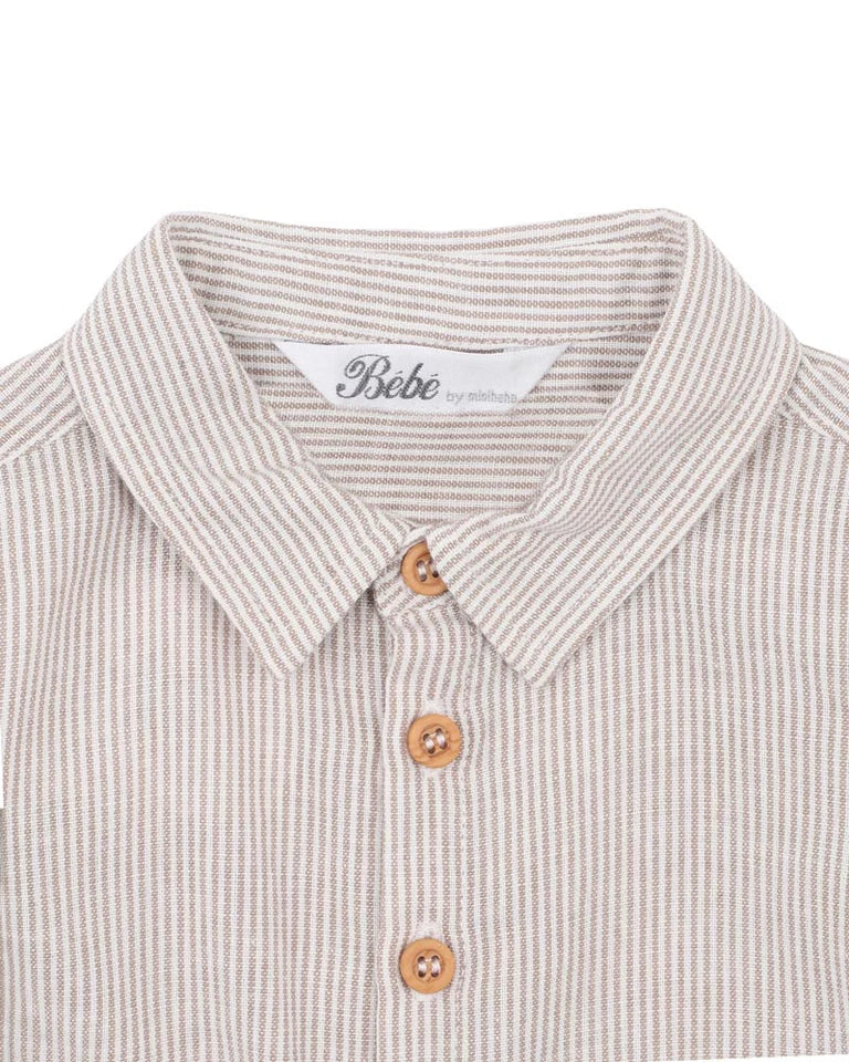 Bebe Jake Stripe Long Sleeve Shirt
