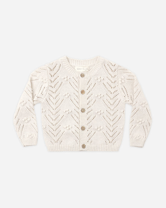 Quincy Mae Knit Cardigan - Heathered Oatmeal
