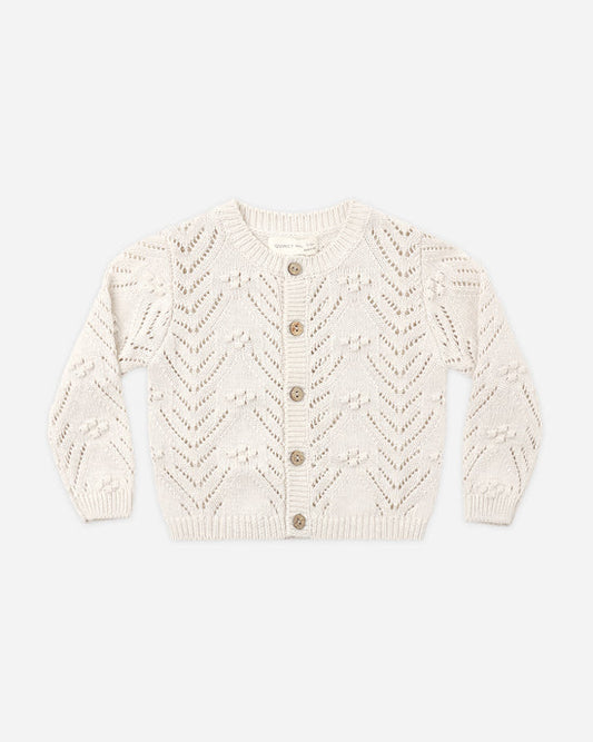 Quincy Mae Knit Cardigan - Heathered Oatmeal