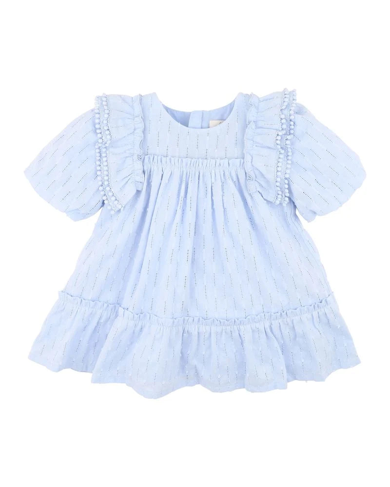 Fox & Finch Piccolina Broderie Dress - Cornflower Blue