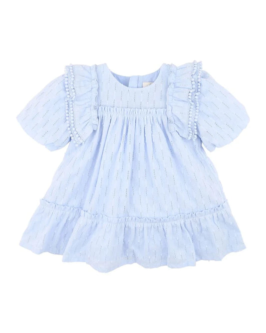 Fox & Finch Piccolina Broderie Dress - Cornflower Blue