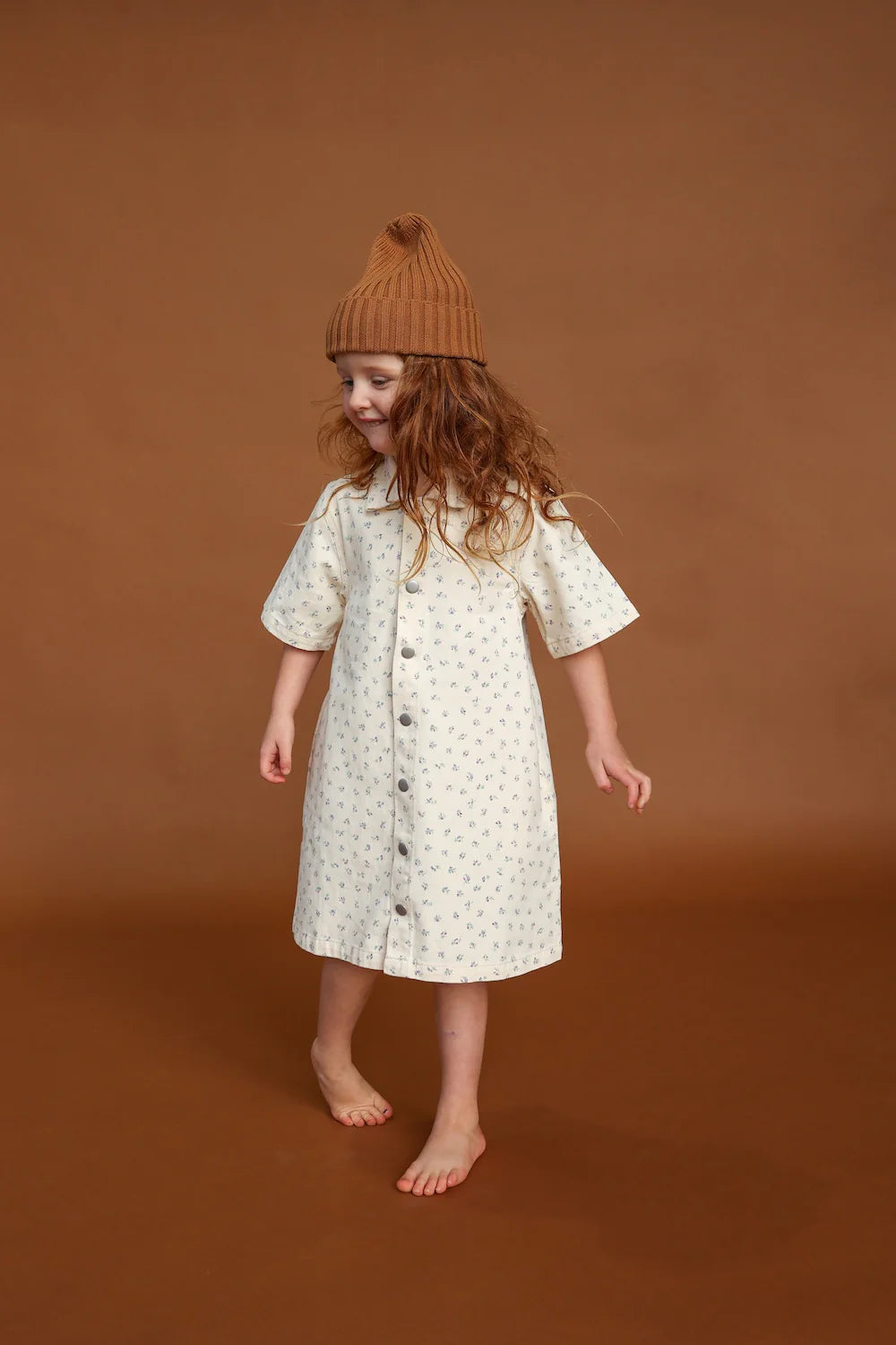Grown Collar Dress - Garden