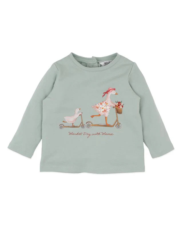 Bebe Emmy Ducks on Scooter LS Tee