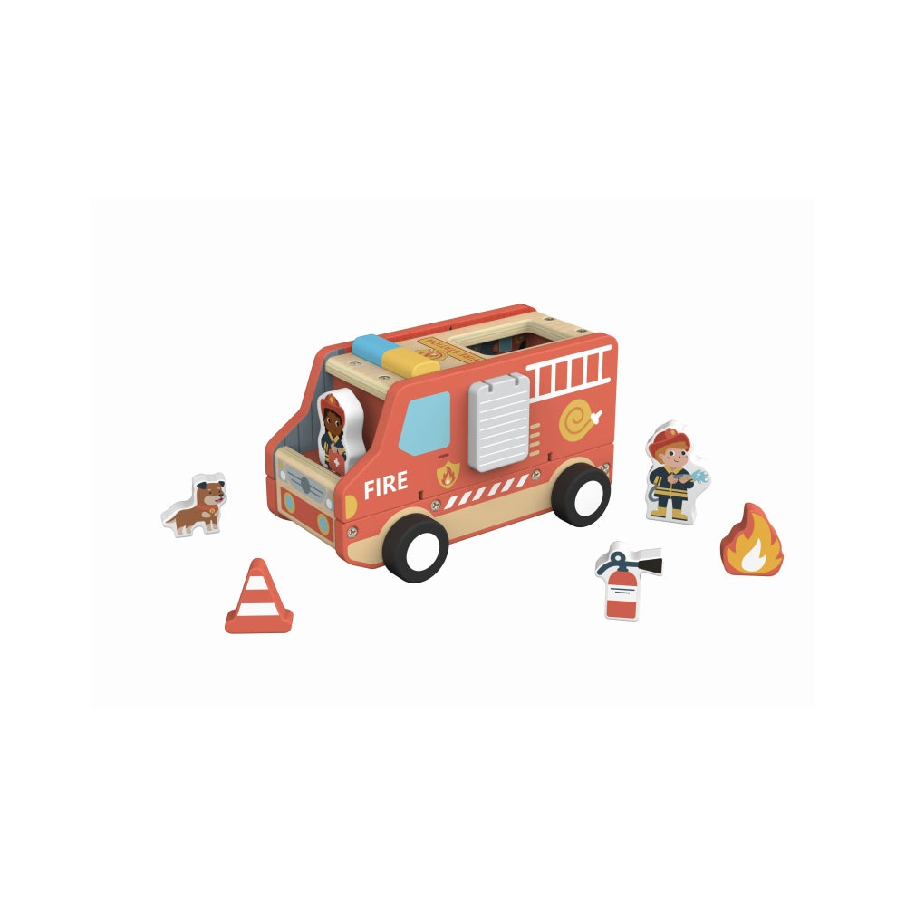 Hi Pando Fire Truck & Station Set