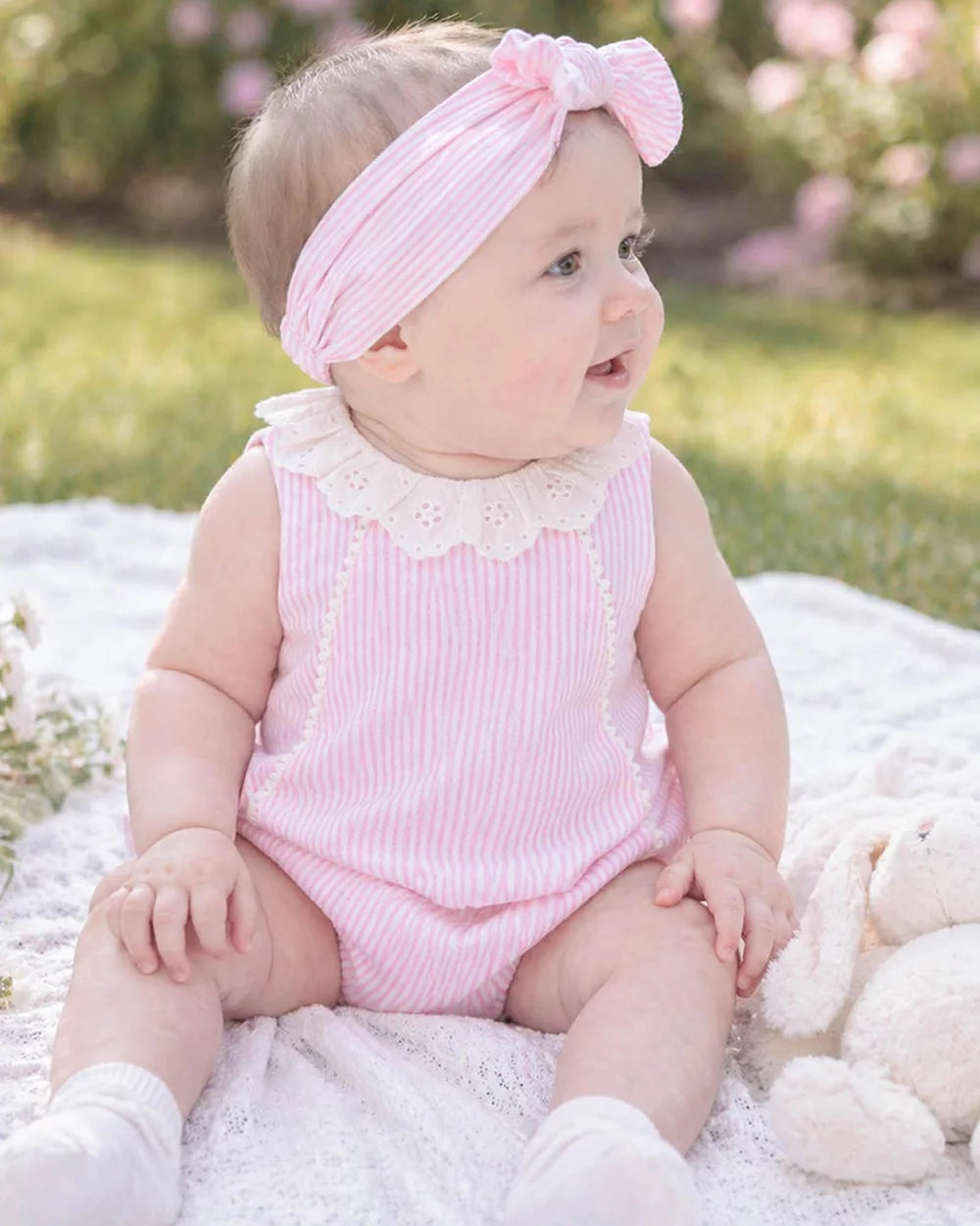 Bebe Willa Stripe Lace Collar Bodysuit