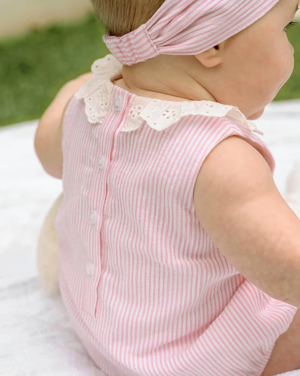 Bebe Willa Stripe Lace Collar Bodysuit