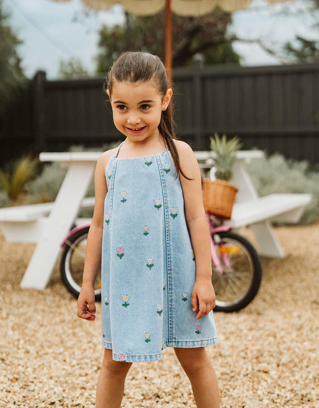 Fox & Finch Sundae Denim Tulip Dress