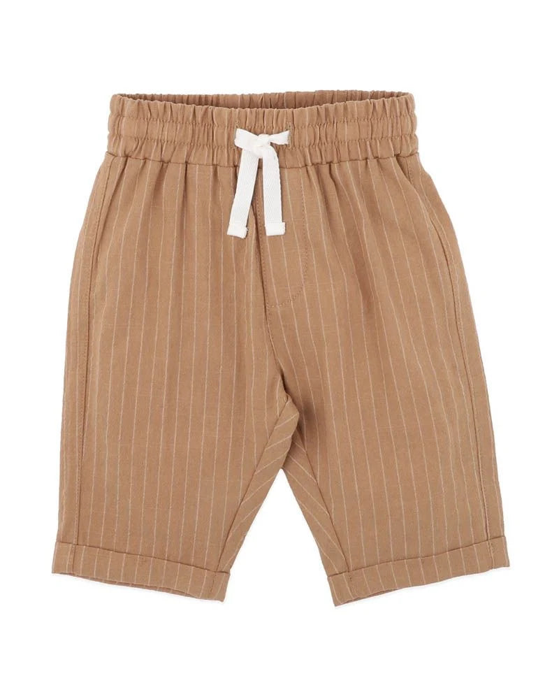 Bebe Evan Pinstripe Pants - Caramel Stripe