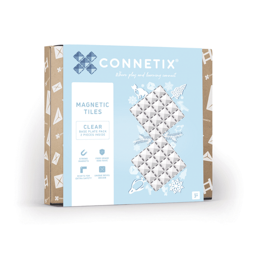 Connetix - Clear Base Plate Pack - 2 pc