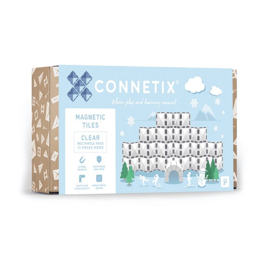 Connetix - Clear Rectangle Pack - 12 pc