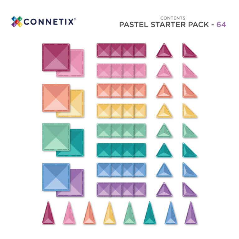 Connetix - Pastel Starter Pack - 64 pc