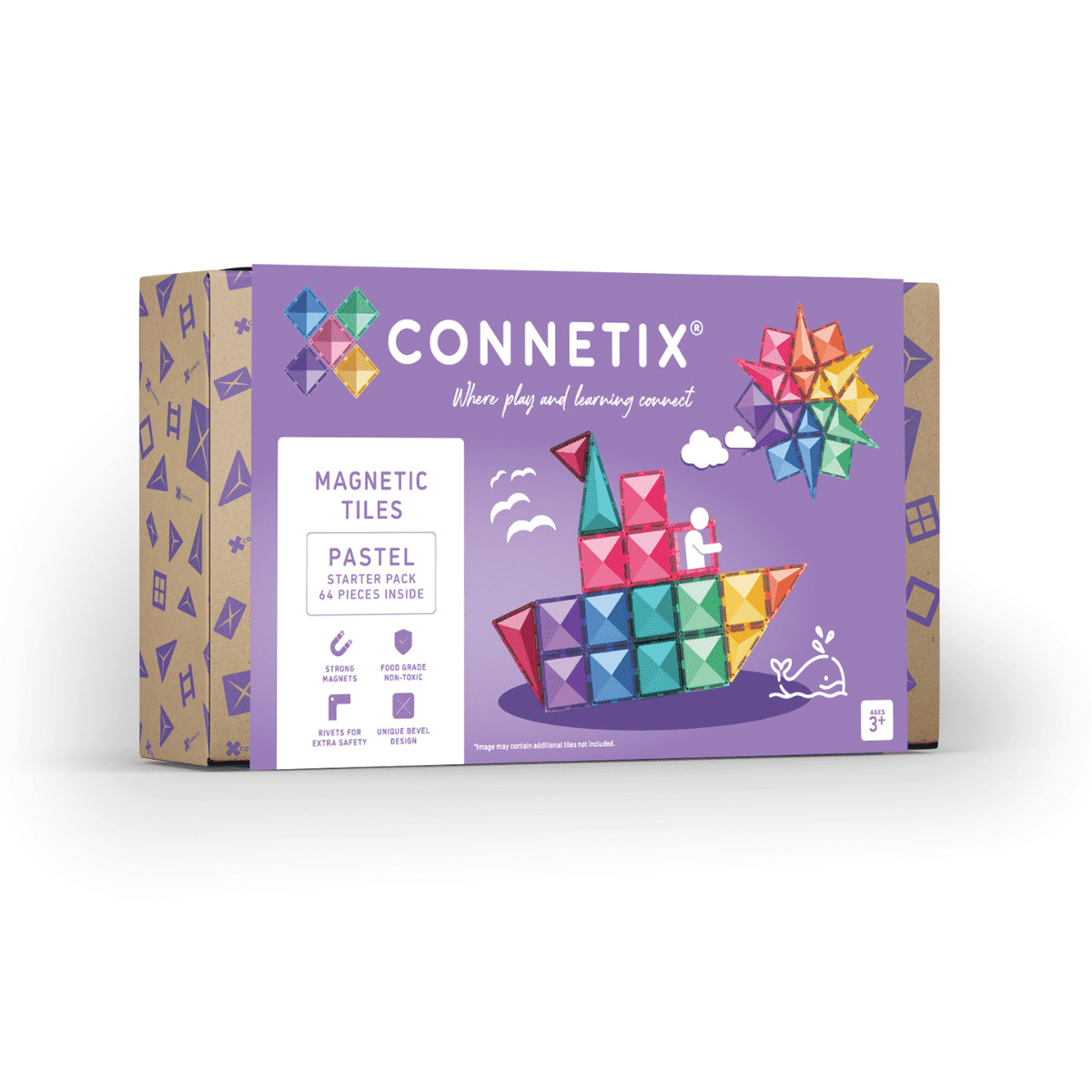 Connetix - Pastel Starter Pack - 64 pc