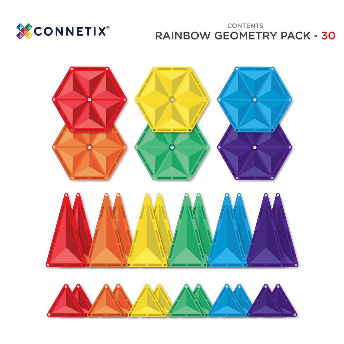 Connetix - Rainbow Geometry Pack - 30 pc
