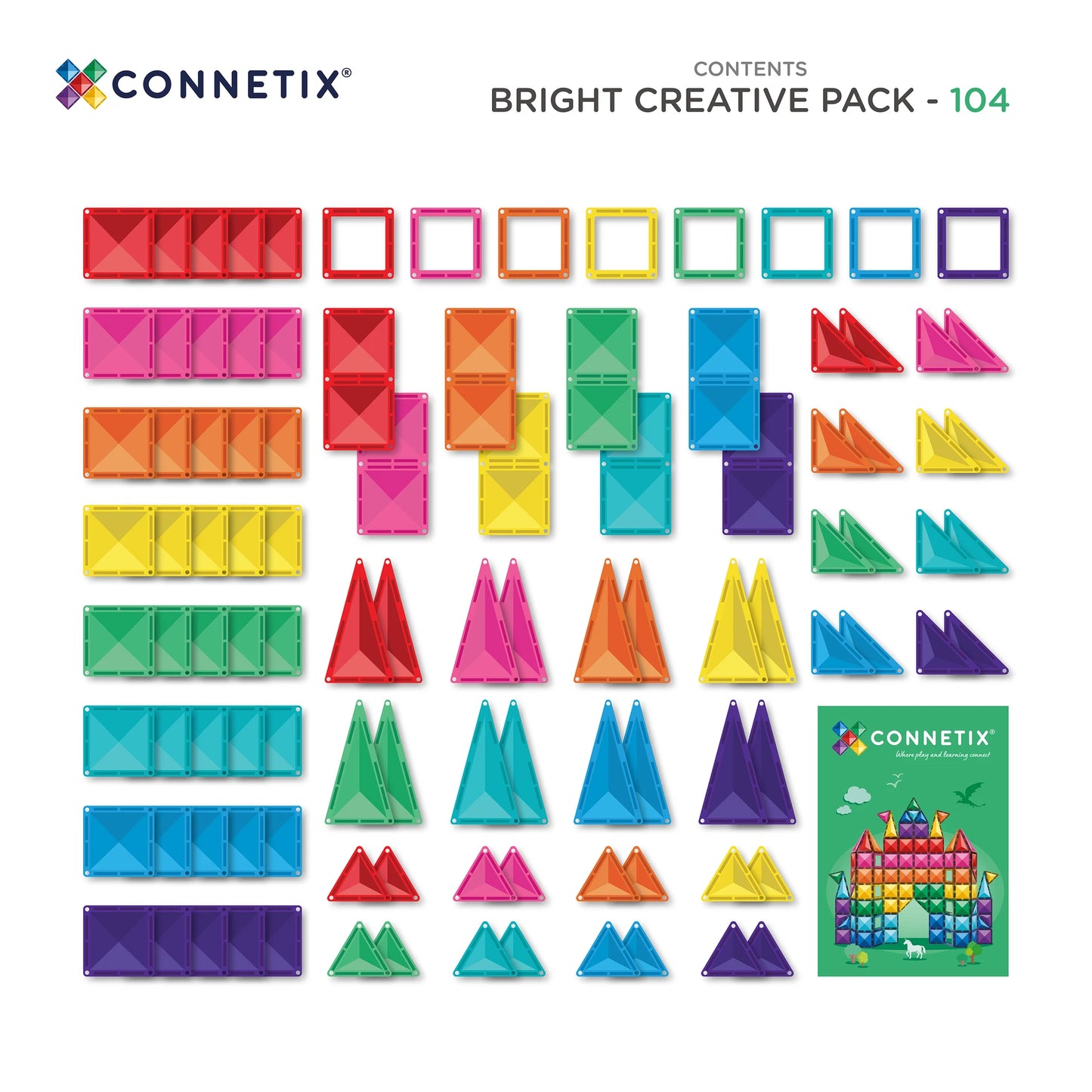 Connetix - Bright Creative Pack - 104 pc