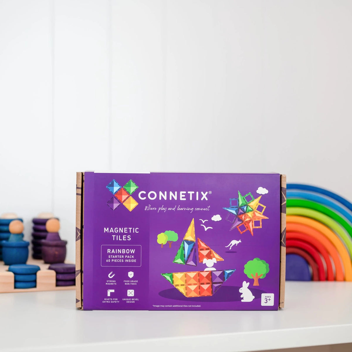 Connetix - Rainbow Starter Pack - 60 pc