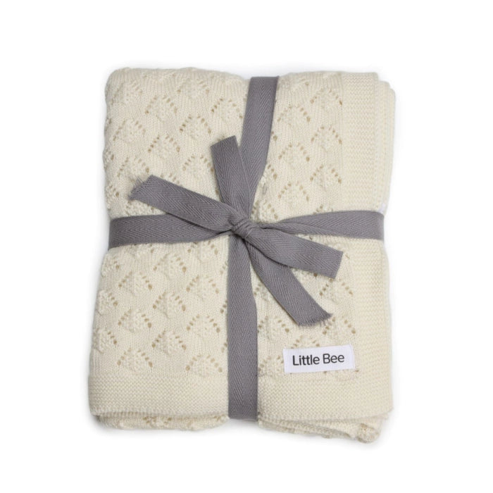 Dimples - Merino Purl Knit Blanket