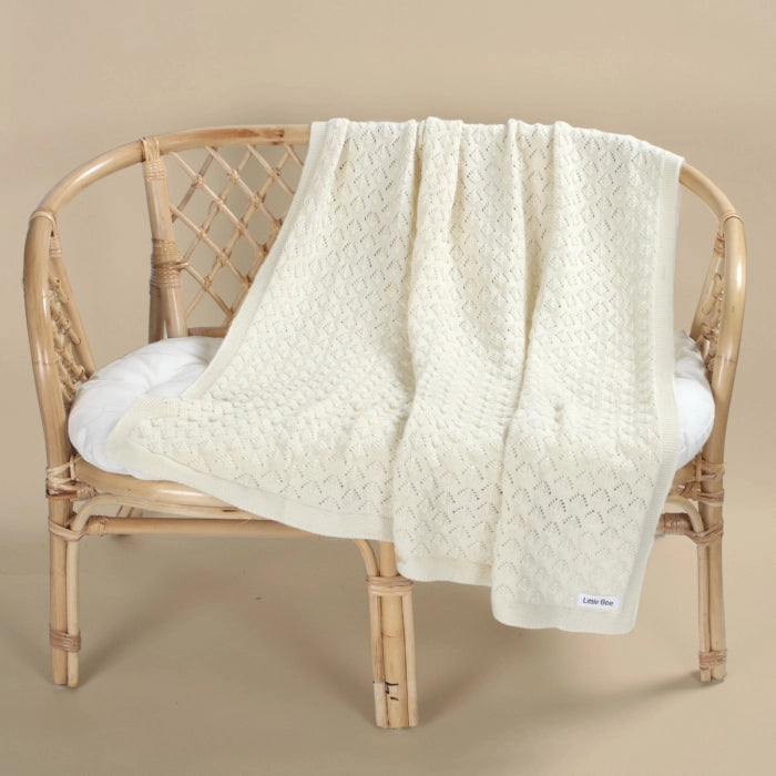 Dimples - Merino Purl Knit Blanket