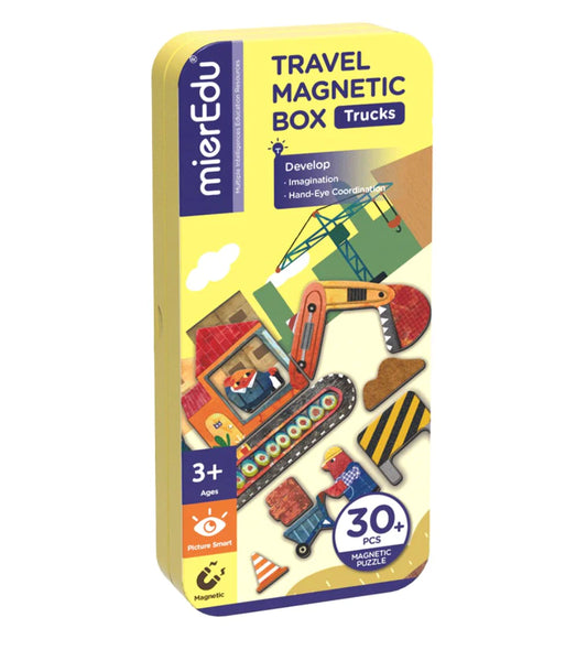Logical Toys - Travel Magnetic Puzzle Box - Trucks