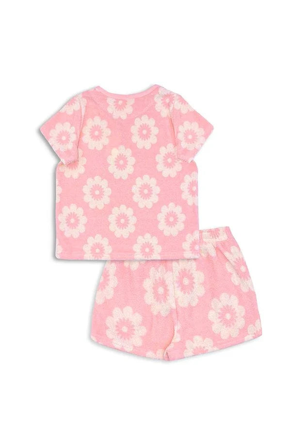 Milky Floral Terry Towelling Set