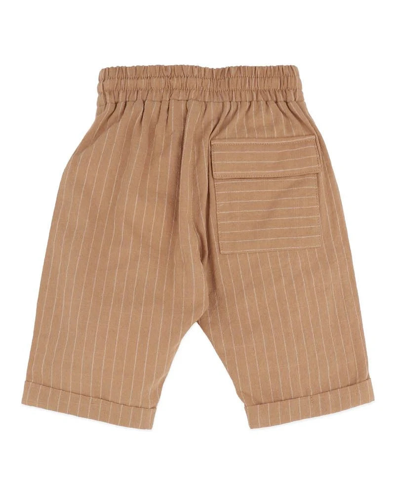 Bebe Evan Pinstripe Pants - Caramel Stripe