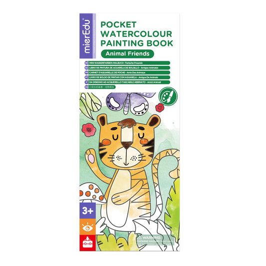 Logical Toys - Pocket Water Colour Painting Book - Animal Friends