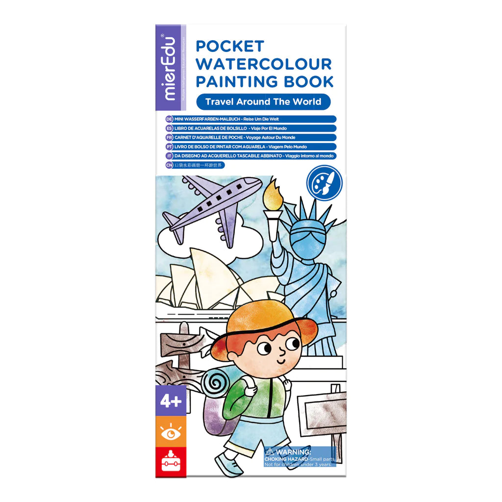 Logical Toys - Pocket Water Colour Painting Book - Travel Around the World