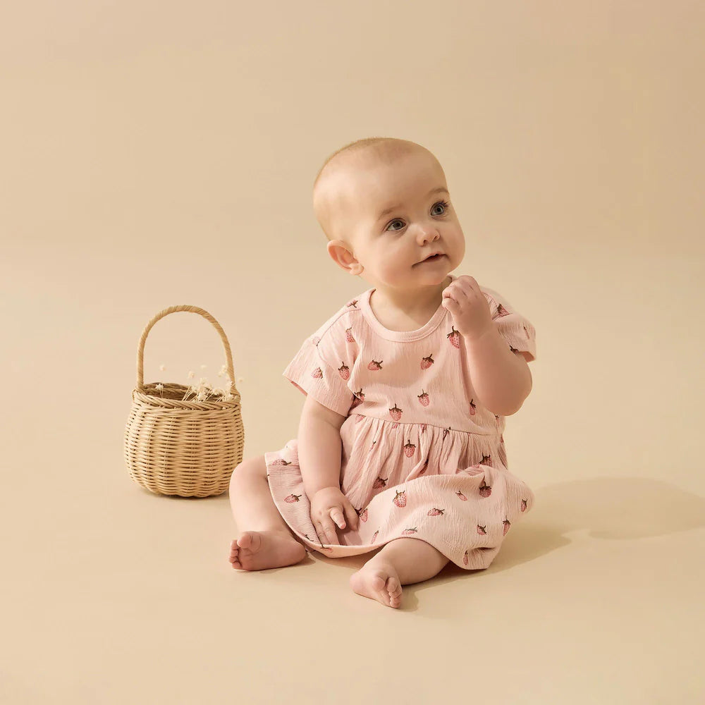 Wilson & Frenchy Organic Dress - Strawberry Kisses