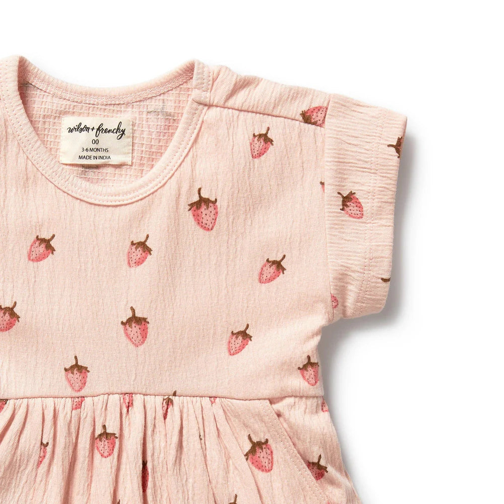 Wilson & Frenchy Organic Dress - Strawberry Kisses
