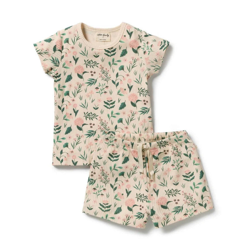 Wilson & Frenchy Sweet Bloom Organic Short Sleeved Pyjamas