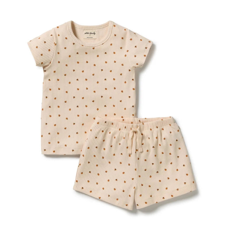 Wilson & Frenchy Little Lady Bugs Organic Short Sleeved Pyjamas