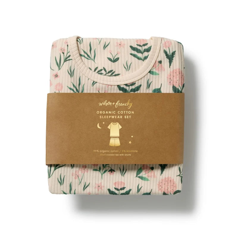 Wilson & Frenchy Sweet Bloom Organic Short Sleeved Pyjamas