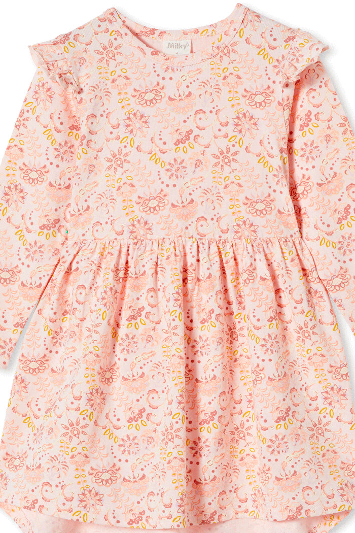 Milky Paisley Dress Blossom Pink